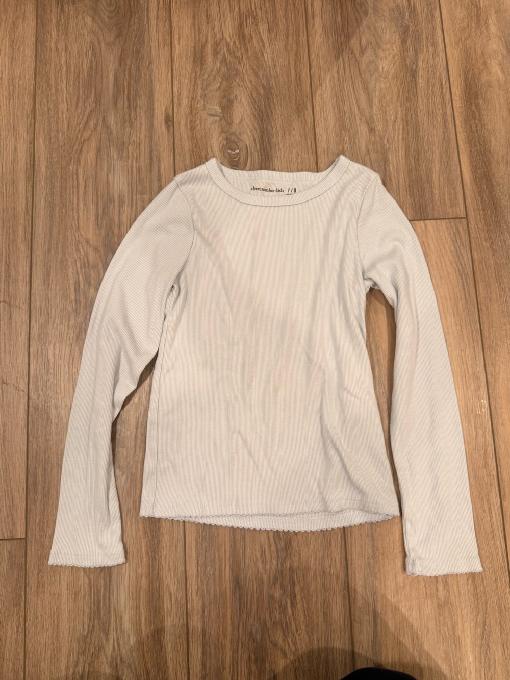 Abercrombie & Fitch Kids Light Blue Long Sleeve Ribbed Tee